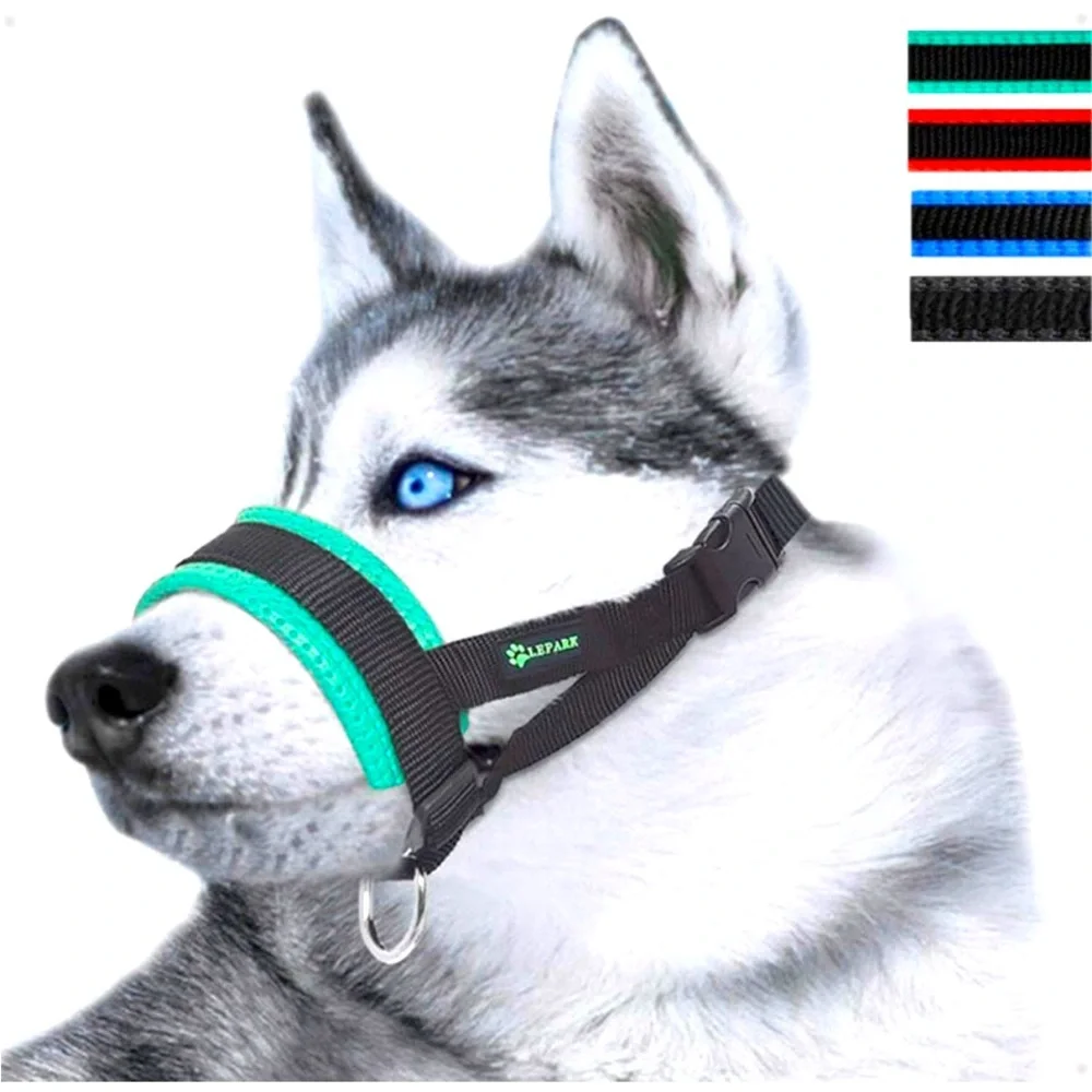 New Lepark Nylon Dog Muzzle for Large Dogs Prevent from Biting